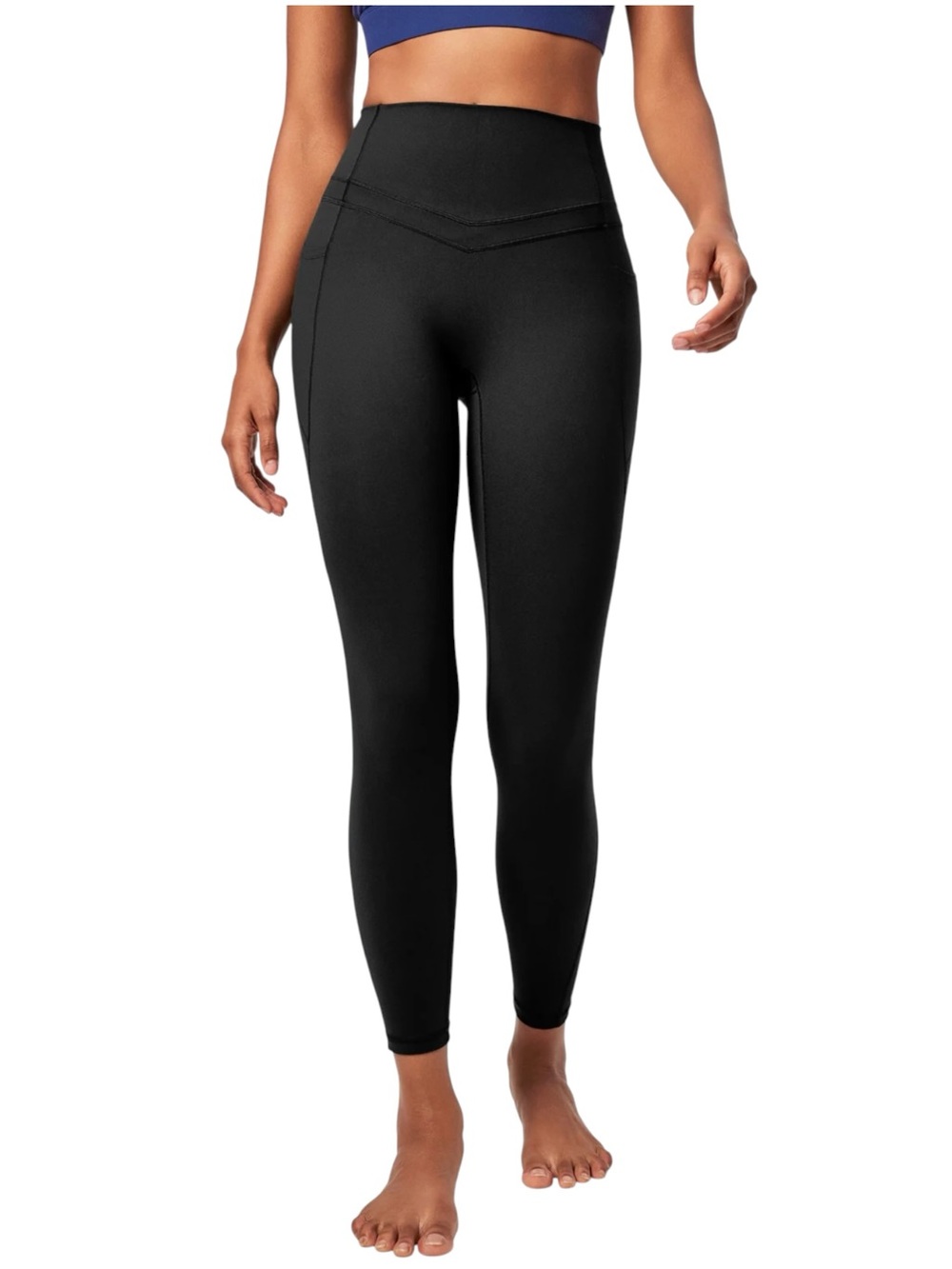 IUGA PowerTight No Front Seam Leggings XL NWT Black Tummy Control Pockets